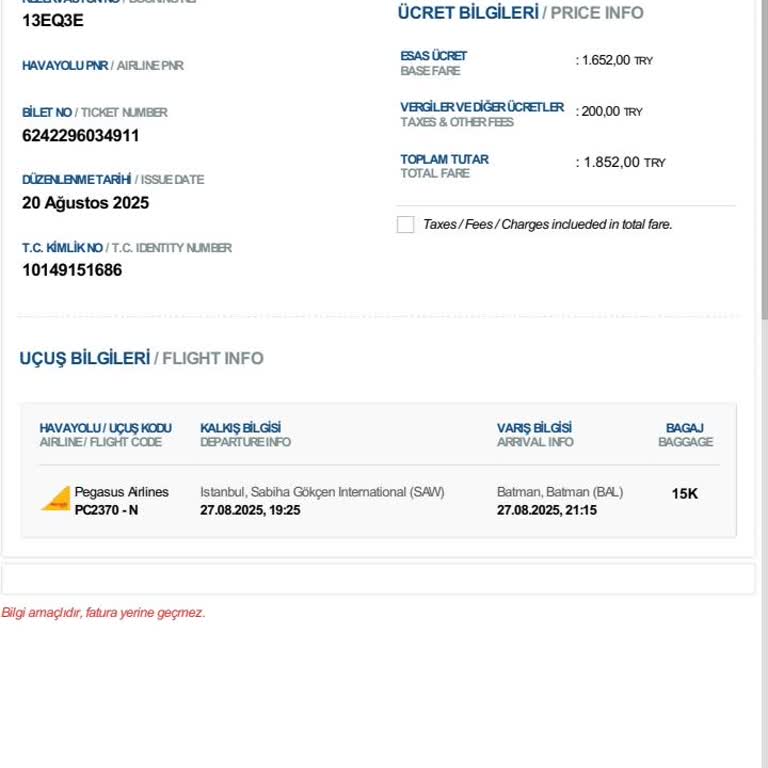 Yanlış Kapı Bilgilendirmesi Nedeniyle Uçağımı Kaçırdım, Biletim Yandı