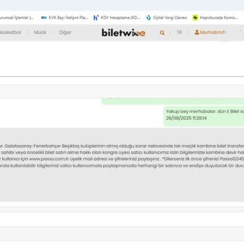 Bilet Transferi Yapılamadı Ücret İadesi Talep Ediyorum