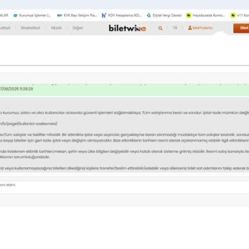 Bilet Transferi Yapılamadı Ücret İadesi Talep Ediyorum