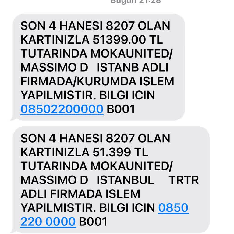 Bilgim Dışında Yapılan Yüksek Tutarli İşlem Ve Yetersiz Destek