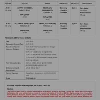 Air Serbia Bagaj Politikası Nedeniyle Mağduriyet Ve Ücretlendirme Sorunu