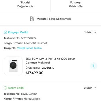 A101den Alınan Çamaşır Makinesi 21 Gündür Teslim Edilmedi Net Bilgi Yok