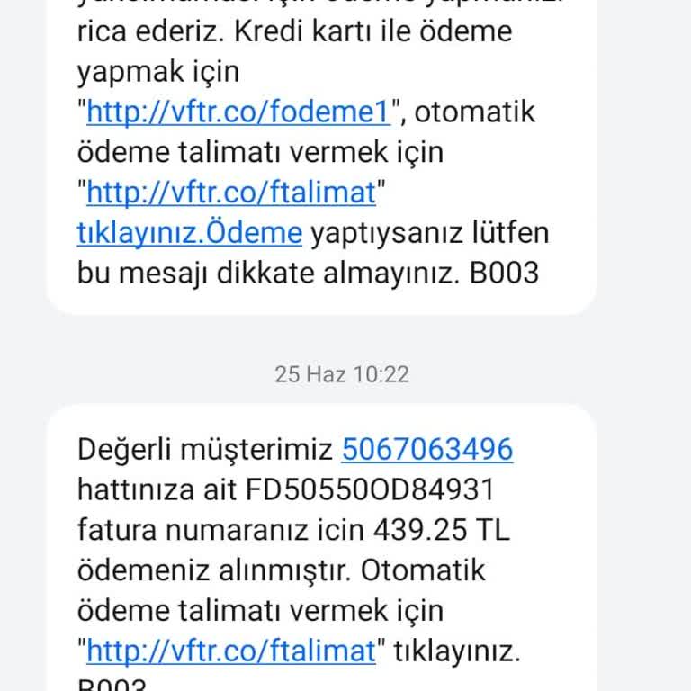 Vodafone Faturalarında Beklenmedik Yüksek Tutarlar Ve Açıklama Eksikliği