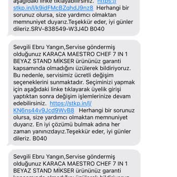 Garanti Kapsamındaki Mikserin Kıyma Bölümü Arızalı Ücret Talep Ediliyor
