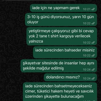 Sipariş Gönderilmedi, Ücret İadesi Talebim Cevapsız Kaldı