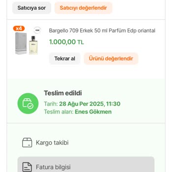 Siparişimde Eksik Gönderilen Parfümlerim Hala Teslim Edilmedi