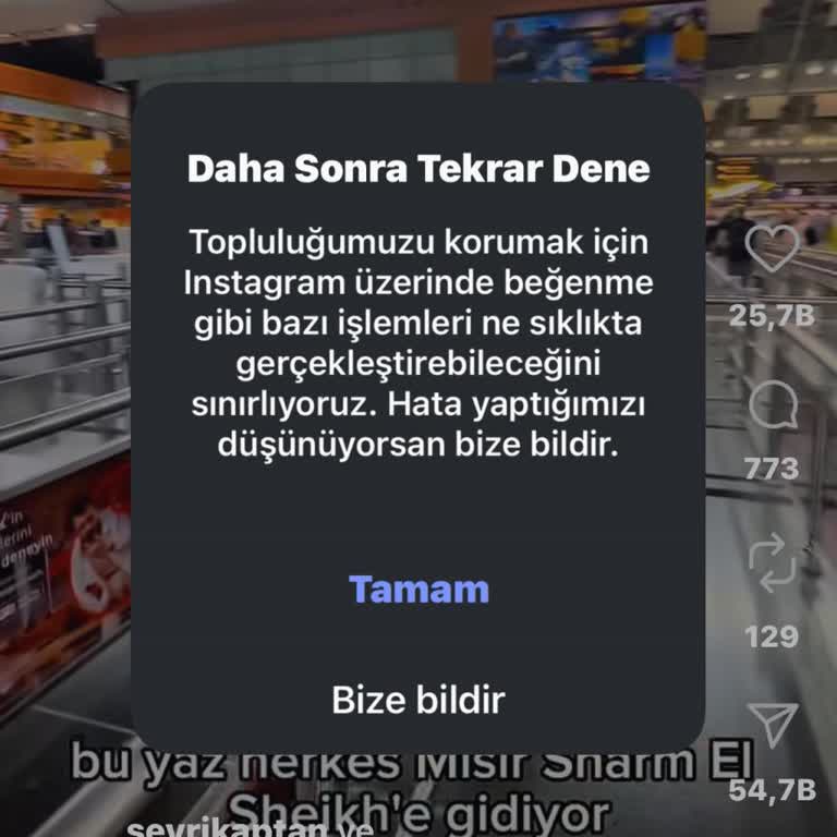 Instagram Uygulamasında Beğeni ve Takip Kısıtlaması Sorunu