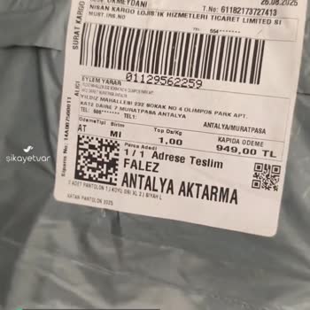 Nisan Kargo Lojistik Hizmetleri Yanılttı!