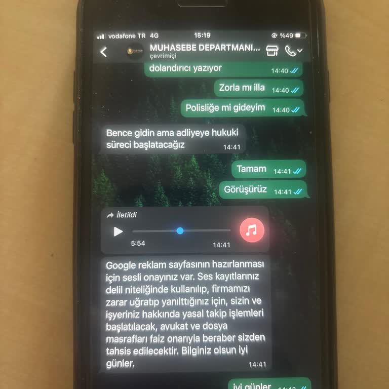WhatsApp Üzerinden Tehdit Ve Yanıltıcı Hizmet Talebi