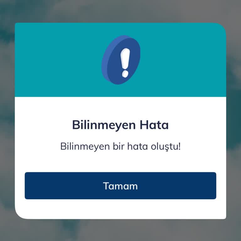 Sil Süpür Uygulamasında Sürekli Bilinmeyen Hata Alıyorum, Sorunun Giderilmesini İstiyorum