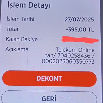 Açıklamasız Yüksek Fatura Ve Ücret İadesi Talebi
