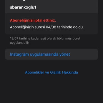 İptal Edilen Abonelik Profilimde Hâlâ Aktif Görünüyor!
