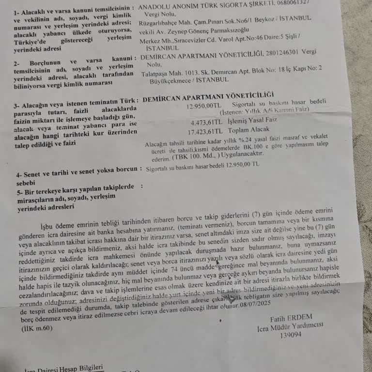 Anadolu Sigorta’dan Bilgilendirme Eksikliği Ve Haksız Haciz İşlemi Nedeniyle Mağduriyet