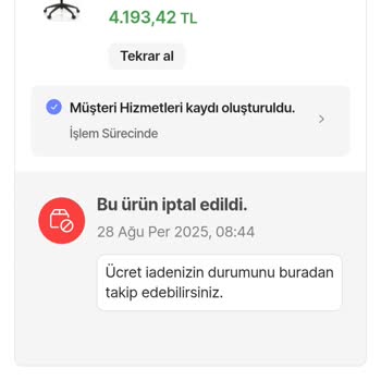 İptal Edilen Ürünün Ücreti Ve Kuponum Sisteme Yansımadı