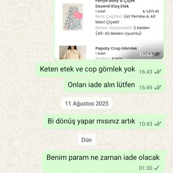 Eksik Ürün Ve Para İadesi Sorunu: Cevapsız Kalan Mağduriyet