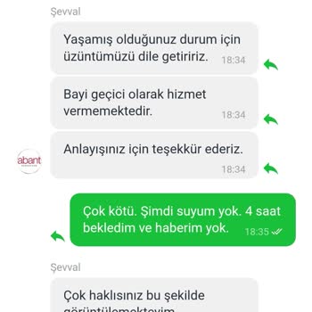 Abant Su'dan Teslimat Gecikmeleri Ve Depozito İadesi Sorunu