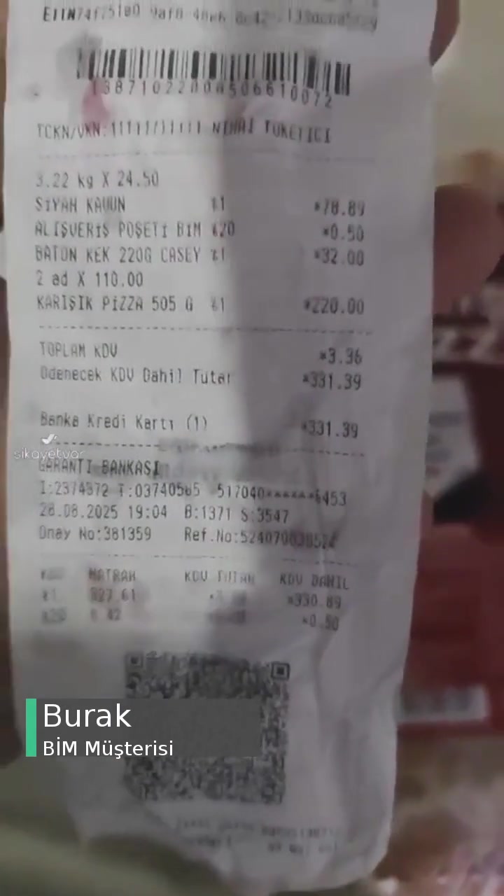 BİM Bozuk Ürün Tarihi Geçmiş! videonun kapak resmi