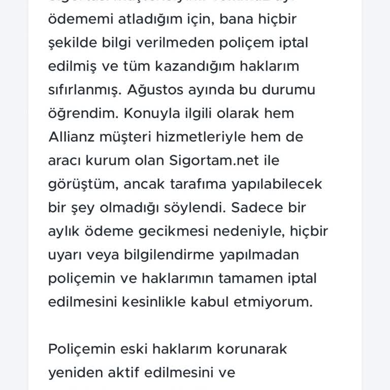 Ödeme Gecikmesi Nedeniyle Haklarım Bilgi Verilmeden Sıfırlandı!