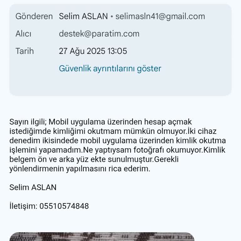 Paratim Uygulamasında Kayıt Olma Ve Müşteri Hizmetleri Sorunu