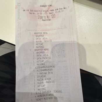 Atlas Park Burger Kingde Kötü Ürün Ve İlgisiz Personel Mağduriyeti