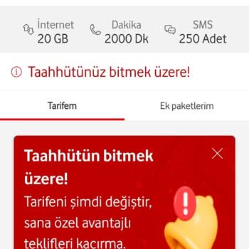 Vodafone Tarifeme Yapılan Fahiş Zam Nedeniyle Mağduriyet Yaşıyorum