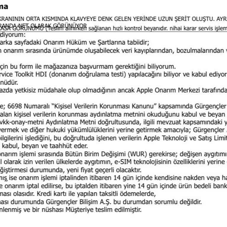 Yeni Alınan Macbookta Ekran Çatlağı Ve Garanti Dışı Bırakılması