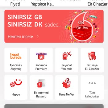 Vodafone Yanımda Uygulamasında Tarife Ve Kullanım Bilgileri Görüntülenemiyor