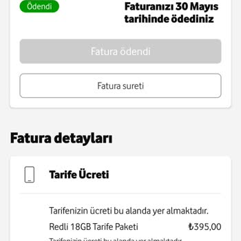 Vodafone Faturama Açıklamasız Ek Ücret Yansıtıldı Nedenini Bulamıyorum