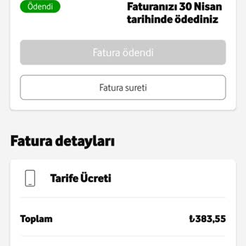 Vodafone Faturama Açıklamasız Ek Ücret Yansıtıldı Nedenini Bulamıyorum