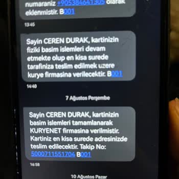 Banka Kartım İki Kez Başka Kişilere Teslim Edildi, Hala Elime Ulaşmadı