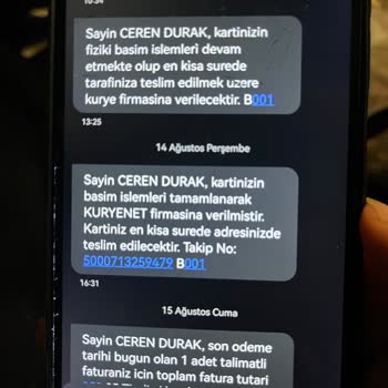 Banka Kartım İki Kez Başka Kişilere Teslim Edildi, Hala Elime Ulaşmadı