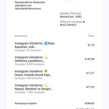 Instagram Aktif Reklamım Yokken Kredi Kartımdan Haksız Ücret Kesintisi Yapılıyor