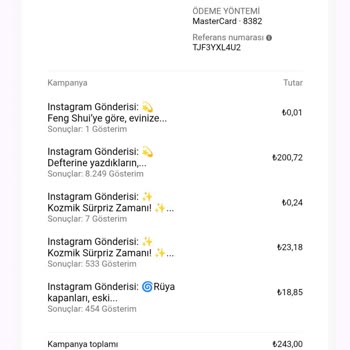 Instagram Aktif Reklamım Yokken Kredi Kartımdan Haksız Ücret Kesintisi Yapılıyor
