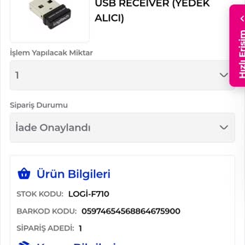 İade Ürünü Teslim Almadan Onay Verildi, Ücretim Ödenmedi