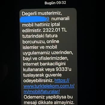 Beklenmedik Yüksek Fatura Ve Müşteri Hizmetlerinde İlgisizlik