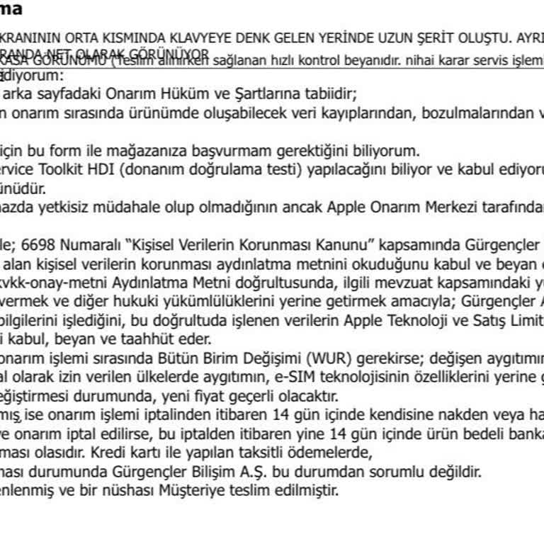 Yeni Alınan Macbookta Ekran Çatlağı Ve Garanti Dışı Bırakılması Mağduriyeti