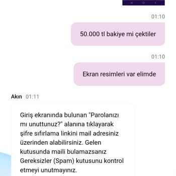 Onwin Hesabımdaki 50.000 TL Bakiyem Bilgim Dışında Sıfırlandı