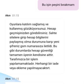 Onwin Hesabımdaki 50.000 TL Bakiyem Bilgim Dışında Sıfırlandı