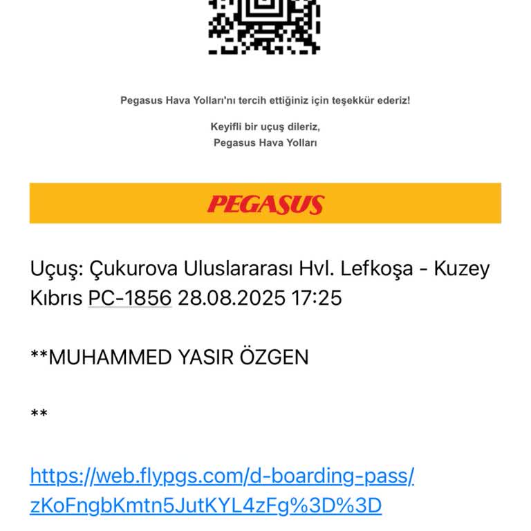 Pegasus'ta Overbooking Nedeniyle Uçuşum İptal Edildi, Ücret İadem Yapılmadı
