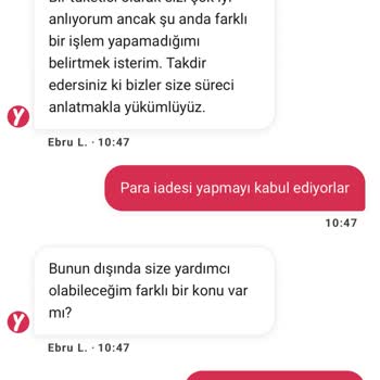 Yemeksepeti'nden İade Talebim Keyfi Olarak Reddedildi, Mağduriyetim Giderilmiyor
