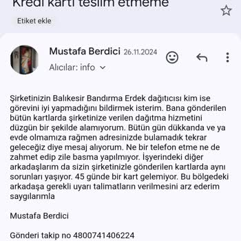 Kuryenet Teslimatında Sürekli Yaşanan Gecikmeler Ve İletişim Sorunları