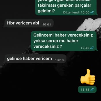 Satış Sonrası Sözlerin Tutulmaması Ve Eksik Teslimat