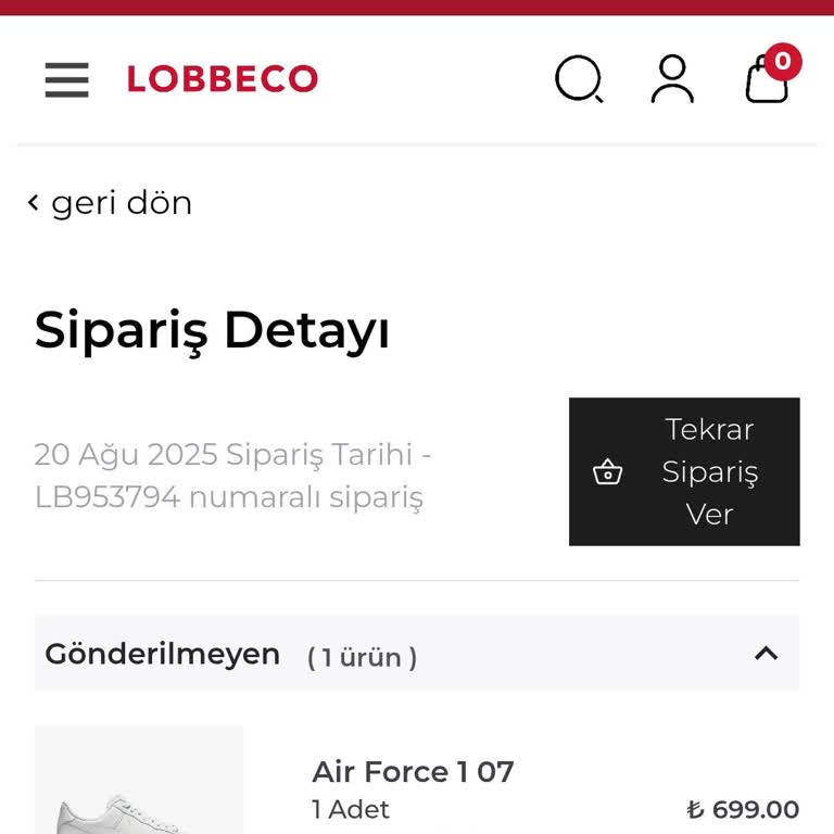 Lobbeco Siparişim 9 Gündür Teslim Edilmedi ve Mağazaya Ulaşamıyorum