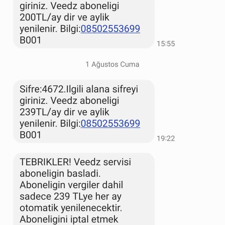 Rızam Dışında Yapılan Abonelik Nedeniyle Haksız Faturalandırma Ve Müşteri Hizmetlerine Ulaşılamaması