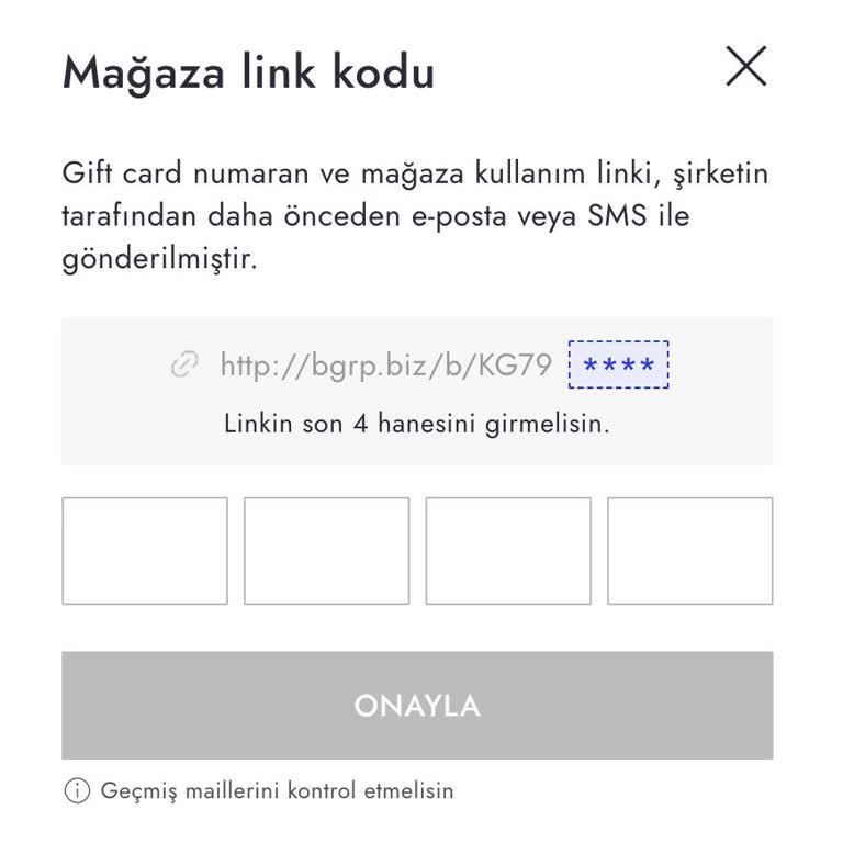 Boyner Gift Kartı İçin Mağaza Link Kodu Eksikliği Nedeniyle Kartı Kullanamıyorum