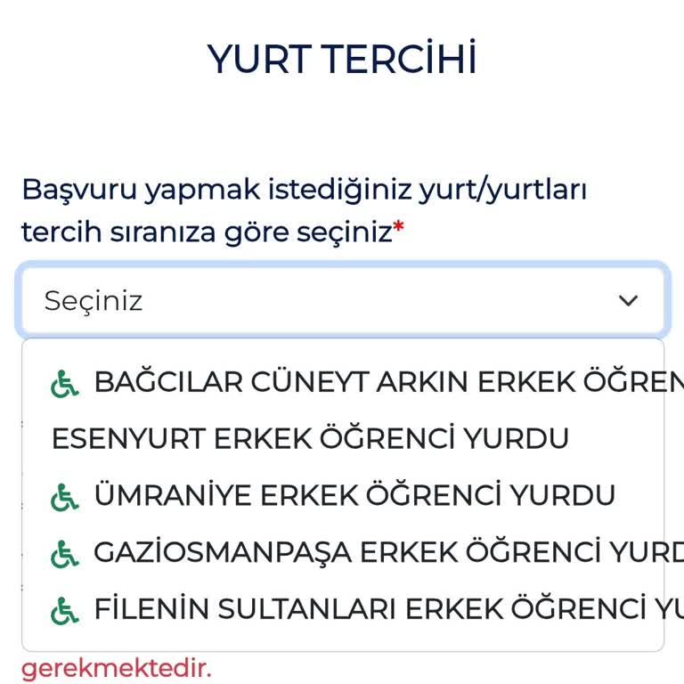 Şişli Erkek Yurdu Başvuruda Listelenmiyor, Çözüm Ve Bilgilendirme Bekliyorum