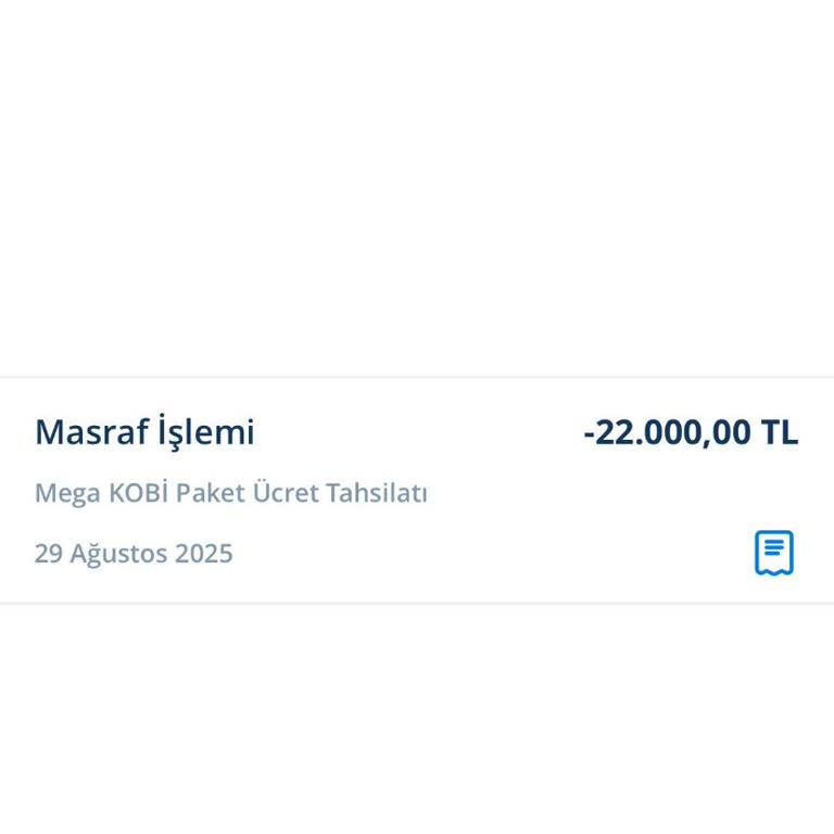 Haberim Olmadan Hesabımdan Mega KOBİ Paket Ücreti Kesildi, İade Talep Ediyorum