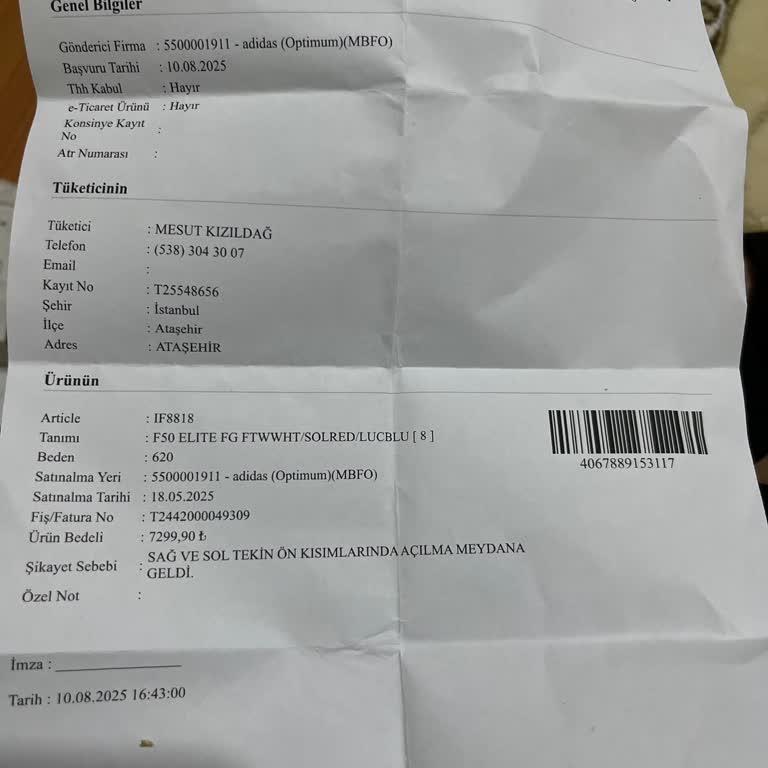 3 Ayda Açılan Ayakkabı İçin Garanti Reddi Hayal Kırıklığı Yarattı