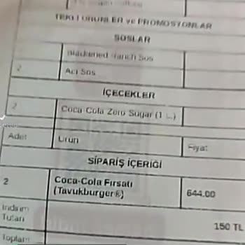 Popeyes Eksik Ürünler