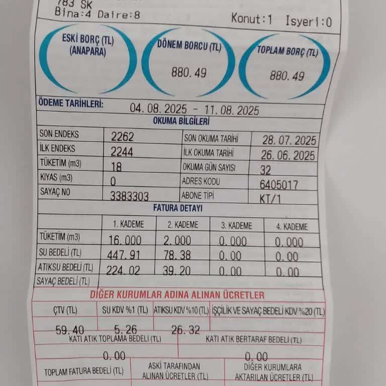ASKİ Faturasında Anormal Artış Ve Hatalı Tahsilat Şüphesi